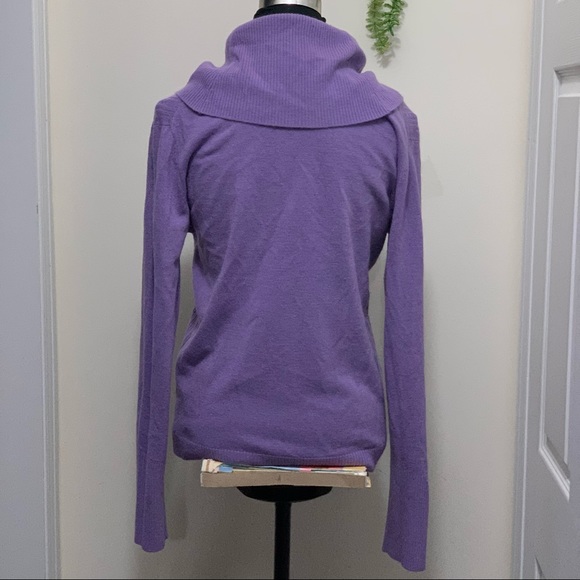 Jones Studio Nude Purple Cowl Neck 100% Acrylic Sweatshirt Sweater Top - Picture 8 of 10